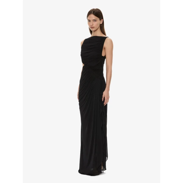 Christopher Esber Theia Squared Dress in Black, view 3