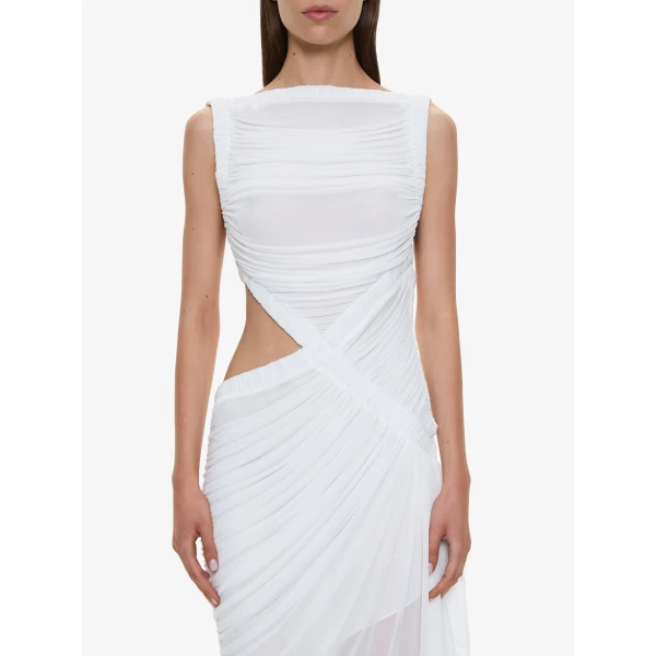 Christopher Esber Theia Squared Dress in White, view 3