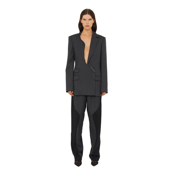 Torrent Pinstripe Blazer in Charcoal Stripe