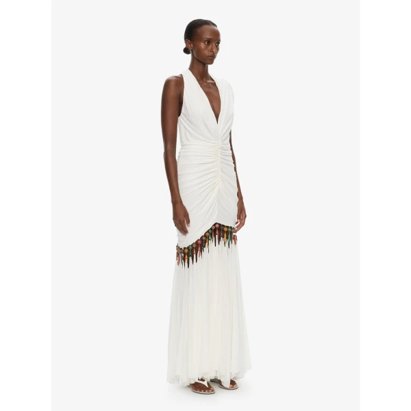 Christopher Esber Tropique Droplet Gown in White, view 2