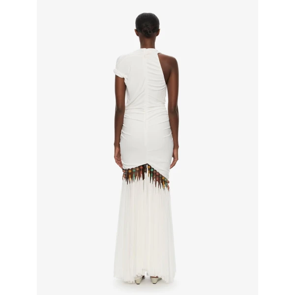 Christopher Esber Tropique Droplet Gown in White, view 4