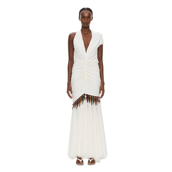 Christopher Esber Tropique Droplet Gown in White