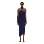 Christopher Esber Tropique Droplet Halter Dress in Ink