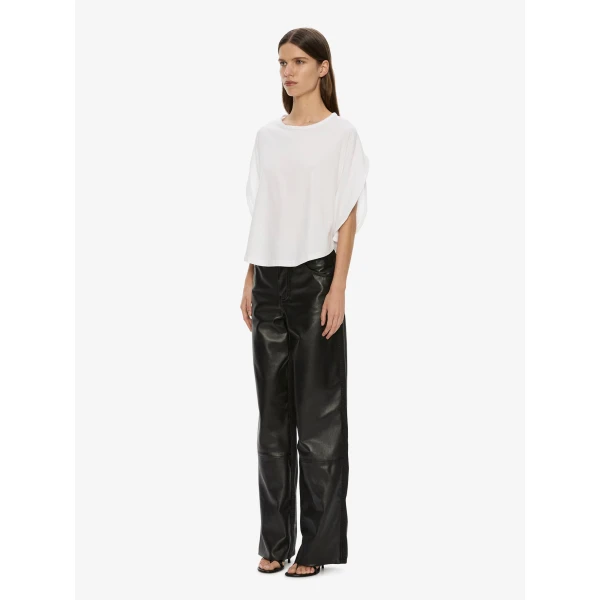 Christopher Esber Troy Deconstruct Leather Jean in Black, view 2