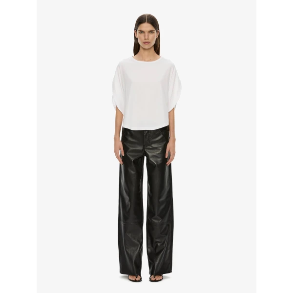 Christopher Esber Troy Deconstruct Leather Jean in Black, view 3