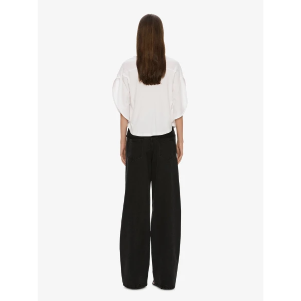 Christopher Esber Troy Deconstruct Leather Jean in Black, view 4