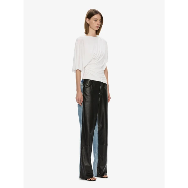 Christopher Esber Troy Deconstruct Leather Jean in Indigo Black, view 3