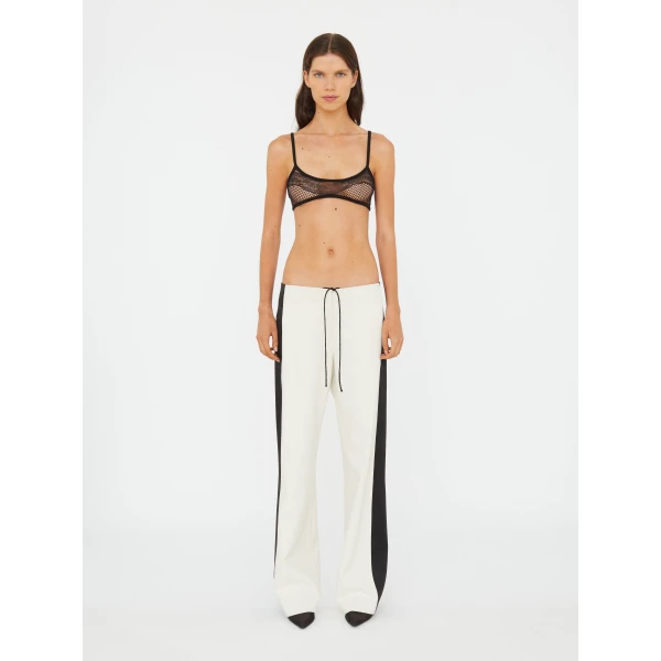 Christopher Esber Tuxedo Contrast Silk Trouser in White Black, view 6