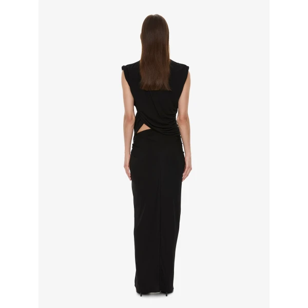 Christopher Esber Twisted Lever Rolled Up Tee Dress in Black, view 4
