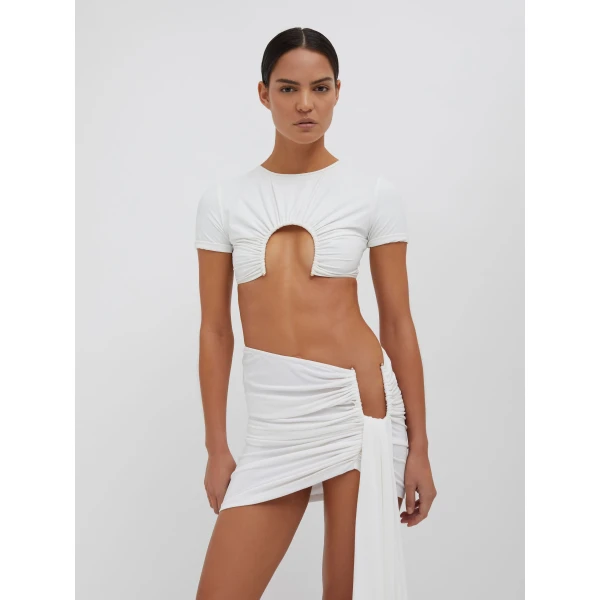 Christopher Esber U Prong Tee in White, view 4