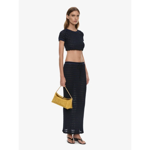 Christopher Esber Verano Stripe Tee in Black Ultra Blue Top, view 5