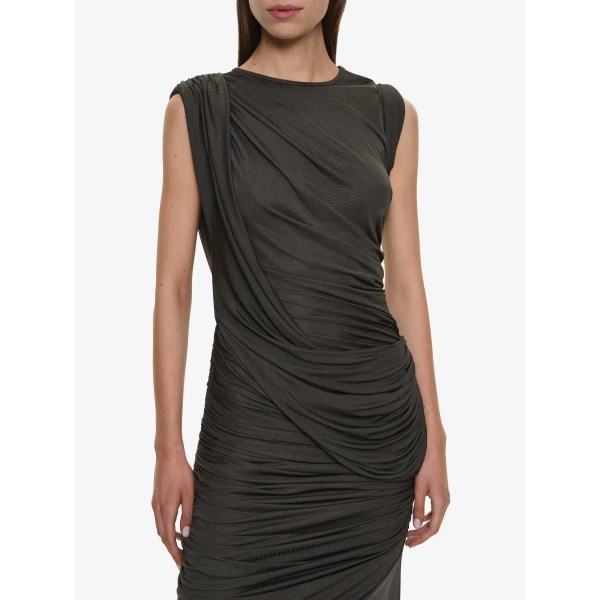 Christopher Esber Verve Twisted Dress in Husk, view 3
