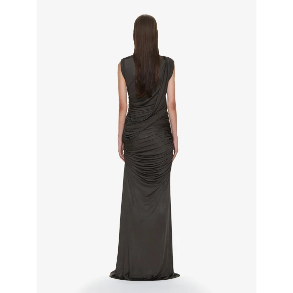 Christopher Esber Verve Twisted Dress in Husk, view 4