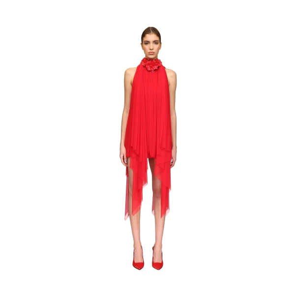David Koma 3D Flower And Drape Mini Dress, view 2