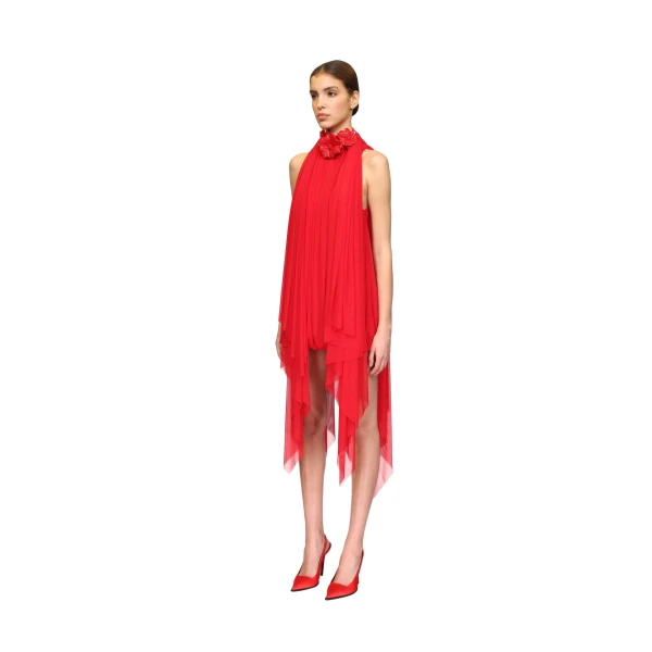 David Koma 3D Flower And Drape Mini Dress, view 3