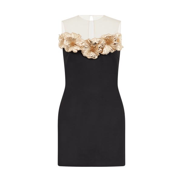 David Koma 3D Flower And Tulle Mini Dress