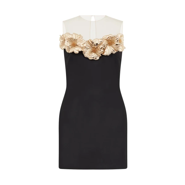 David Koma 3D Flower And Tulle Mini Dress