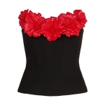 David Koma 3D Flower Corset Top