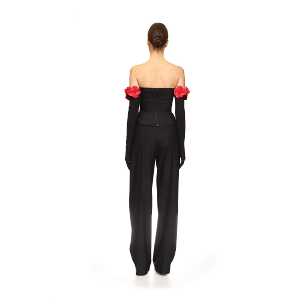 David Koma 3D Flower Corset Top, view 5