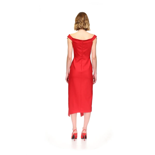David Koma 3D Flower Midi Dress With Open Leg, view 5