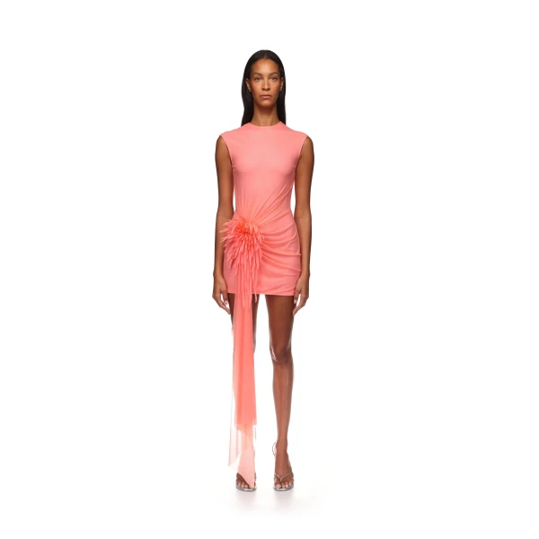 David Koma Cactus Dahlia And Drape Mini Dress, view 2