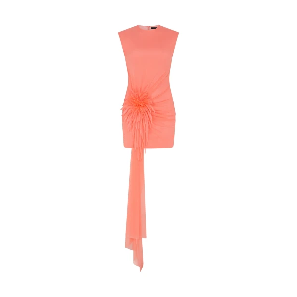 David Koma Cactus Dahlia And Drape Mini Dress