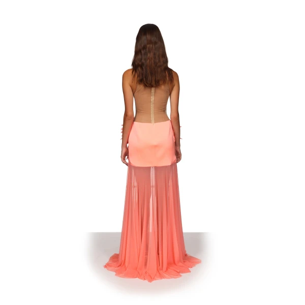 David Koma Cactus Dahlia Detail Gown, view 5
