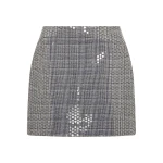 David Koma Checked Sequined Mini Skirt
