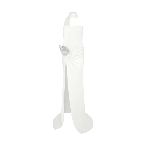 David Koma Corset Top And Crystal Leaf Gown