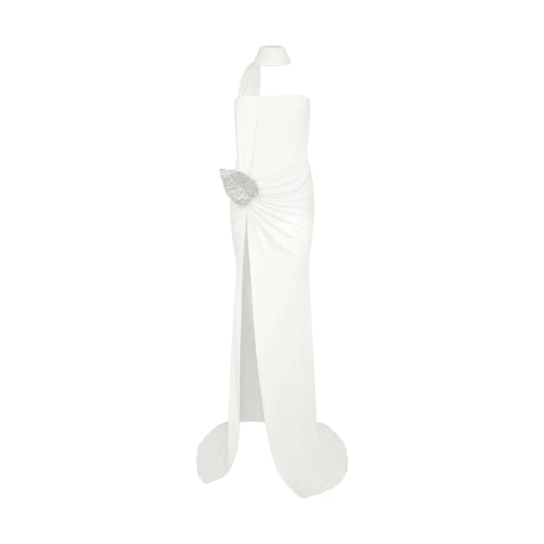David Koma Corset Top And Crystal Leaf Gown