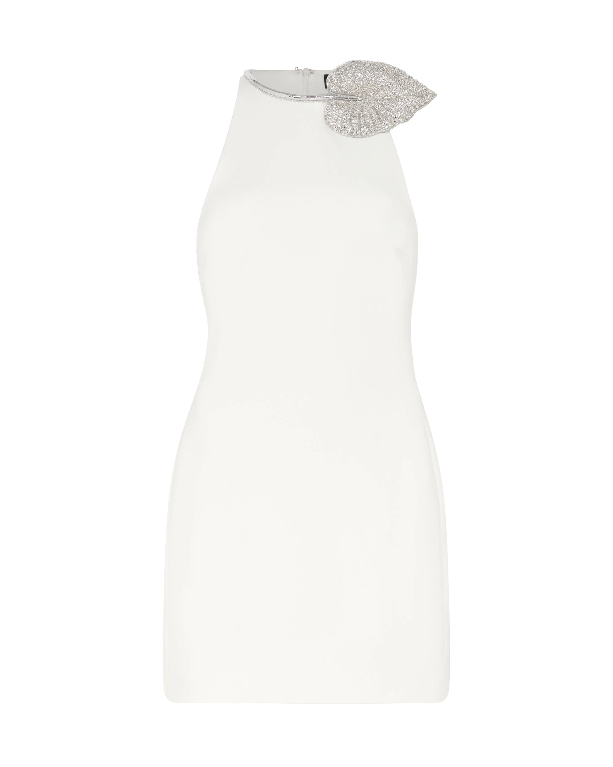 David Koma Crystal Leaf And Halter Mini Dress David Koma Crystal Leaf And Halter Mini Dress