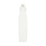 David Koma Crystal Pendant Halterneck Gown