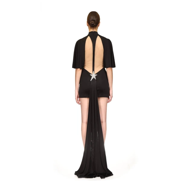 David Koma Crystal Star And Back Cutout Mini Dress, view 5