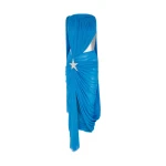 David Koma Crystal Star And Cutout Draped Midi Dress
