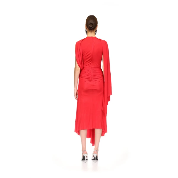 David Koma Crystal Star And Scarf Midi Dress, view 5