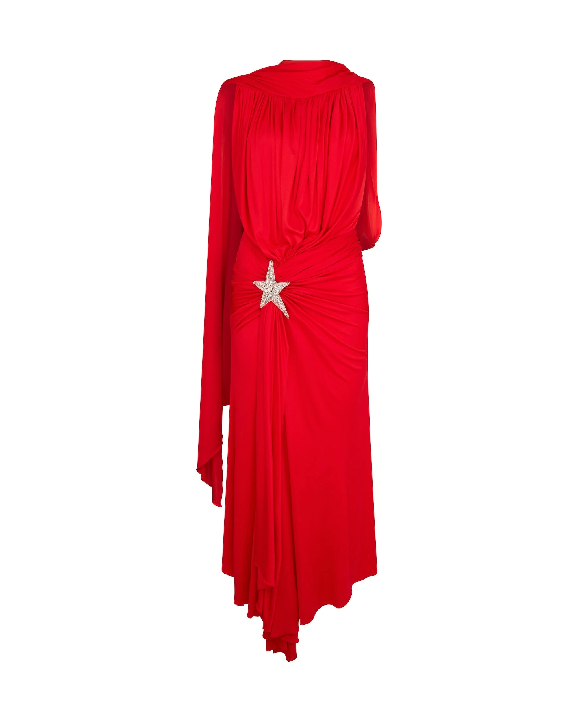 David Koma Crystal Star And Scarf Midi Dress David Koma Crystal Star And Scarf Midi Dress
