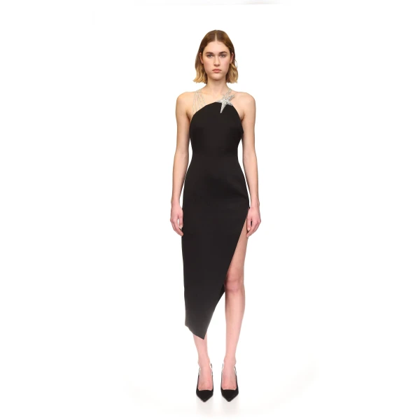 David Koma Crystal Star And Straps Midi Dress, view 2