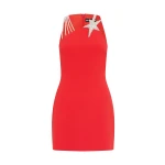David Koma Crystal Star And Straps Mini Dress