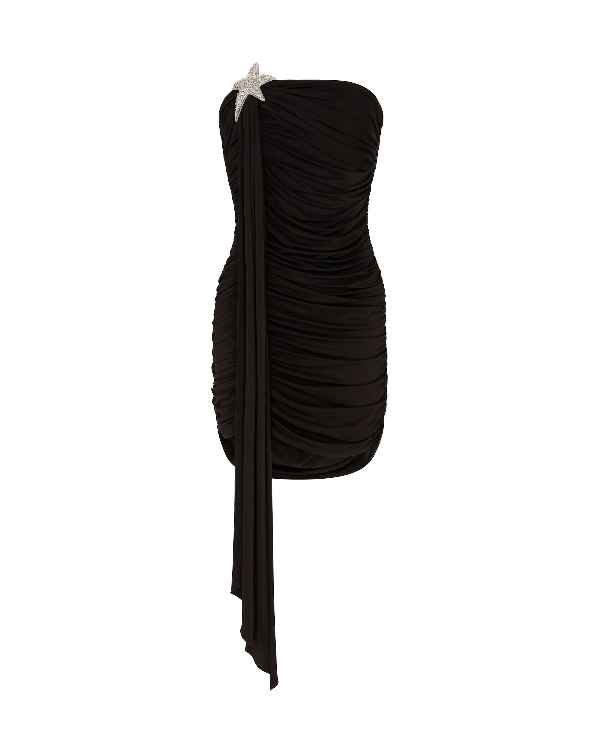 David Koma Crystal Star Draped Mini Dress David Koma Crystal Star Draped Mini Dress