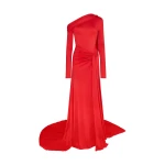David Koma Drape Waist And One Shoulder Gown