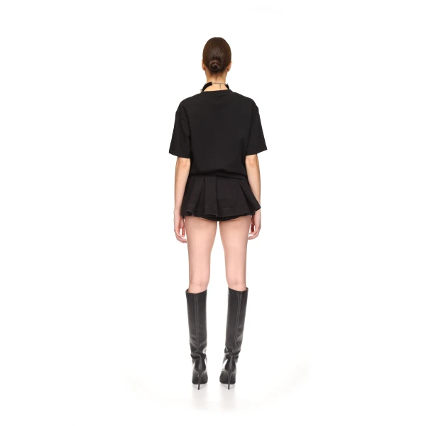David Koma Flounce Denim Mini Skirt, view 5