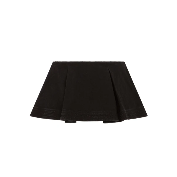 Flounce Denim Mini Skirt