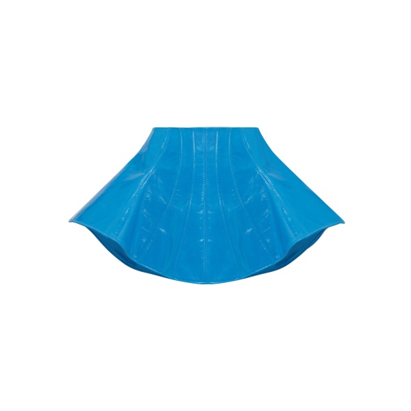 David Koma Flounce Hem Mini Leather Skirt