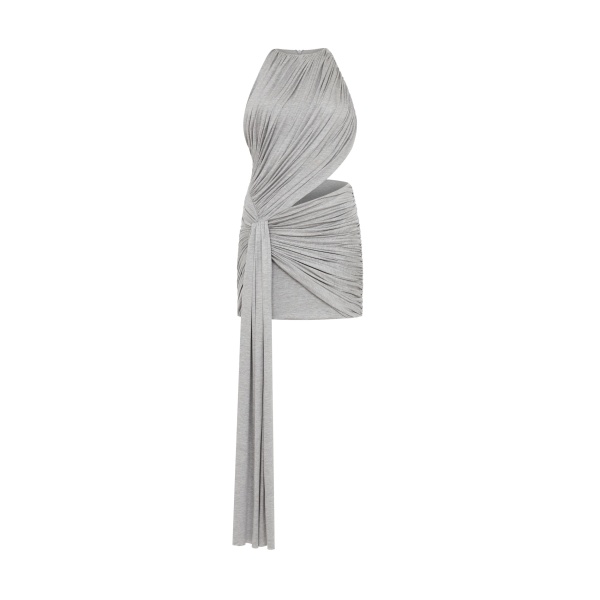 David Koma Gathered Mini Dress With Side Cutout