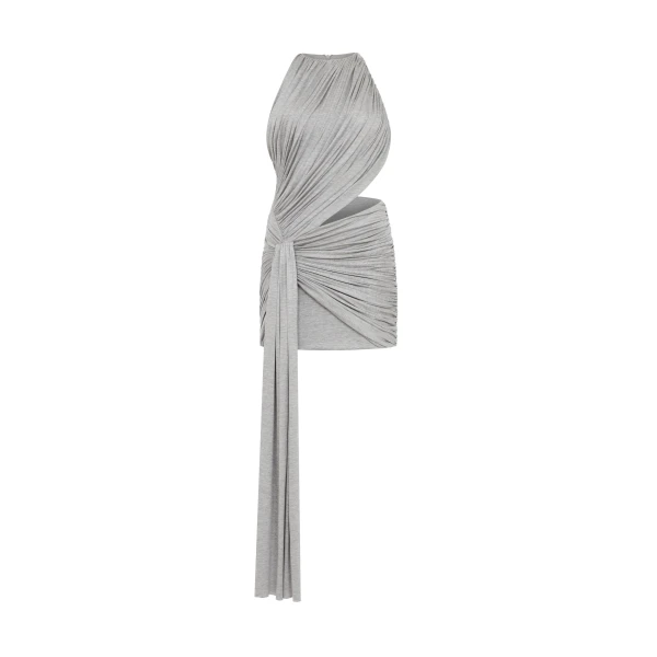 David Koma Gathered Mini Dress With Side Cutout