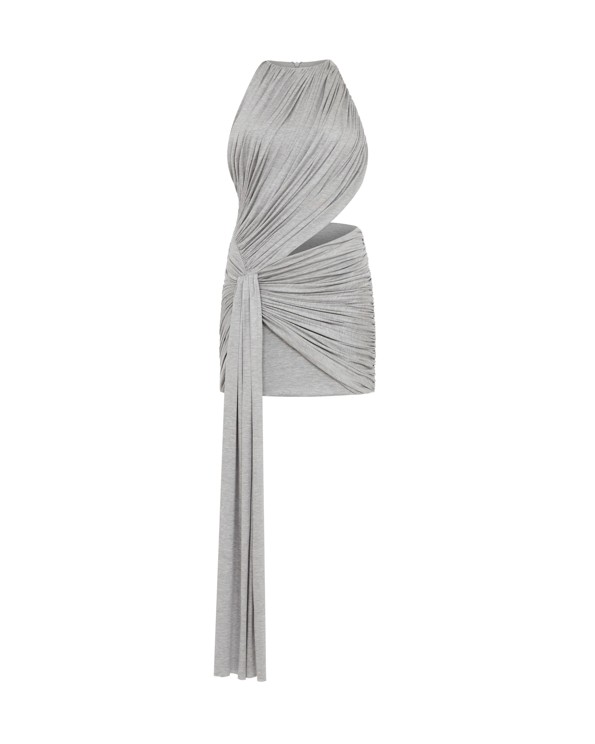 David Koma Gathered Mini Dress With Side Cutout David Koma Gathered Mini Dress With Side Cutout