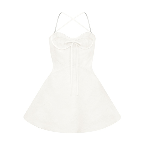 David Koma Lace And Satin Mini Dress