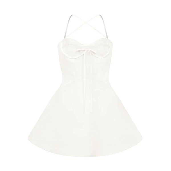 David Koma Lace And Satin Mini Dress