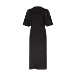 David Koma Lace Rose Embroidered Satin Midi Dress