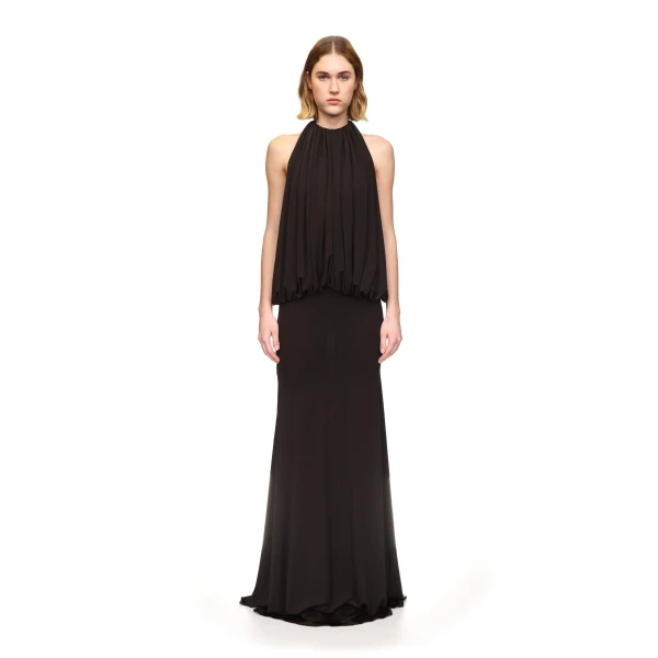 David Koma Open Back And Drape Gown, view 2